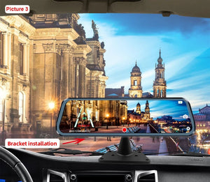 ACCEO Car DVR 10 Inch Rear View Mirror Dash Cam With WiFi 2K Front 1080P Rear - stepyours.com