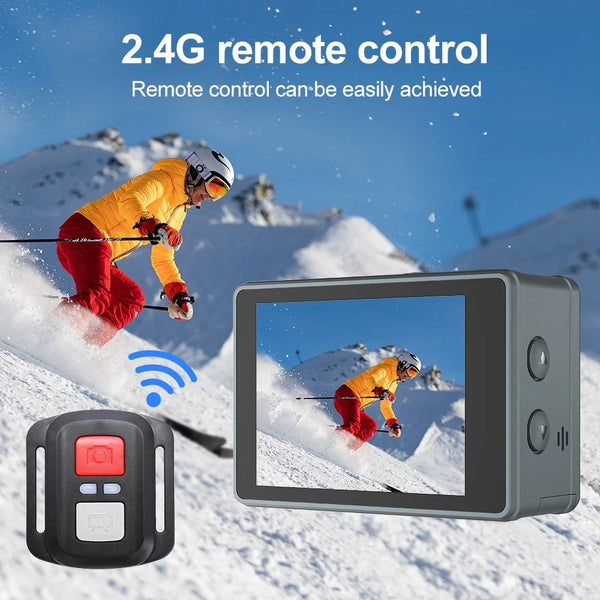 HUAFANT M4R Action Camera 5K 4K60FPS Waterproof 30m IPS Touch LCD 5X Zoom - stepyours.com