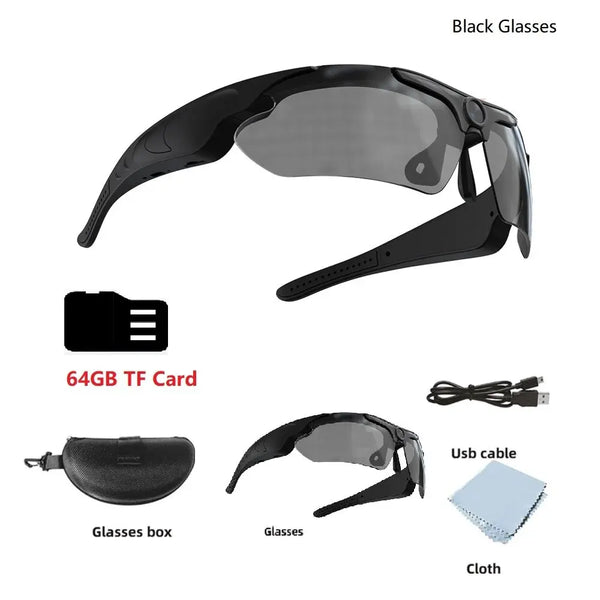 1080P Full HD Mini Camera Sunglasses For Outdoor Sports DVR Wide Angle - stepyours.com