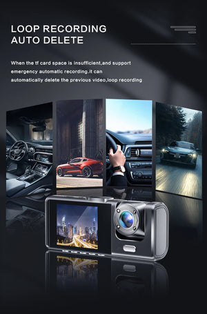 1080P Dual Dash Cam For Cars Front Inside IR Vision Loop Recording Wide Angle - stepyours.com