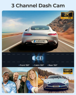 AZDOME M550 Pro 4K Dash Cam WiFi GPS Night Vision Parking Monitor Rear Camera - stepyours.com
