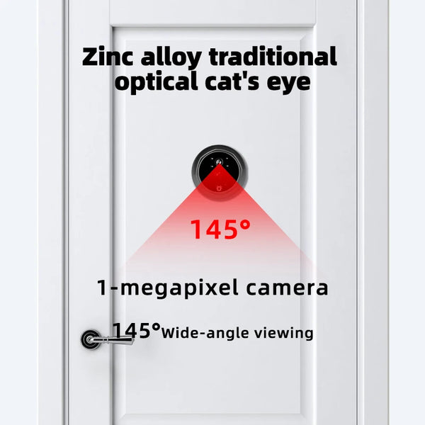 4.3 Inch HD Display Visual Peephole Video Doorbell 145 Degree Angel 1 Megapixel Camera PIR Motion Detection Night Vision Cat Eye by stepyours.com
