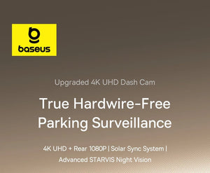 Baseus VD1 Pro 4K Dash Cam With Sony Sensor ADAS GPS WiFi6 STARVIS Night Vision - stepyours.com