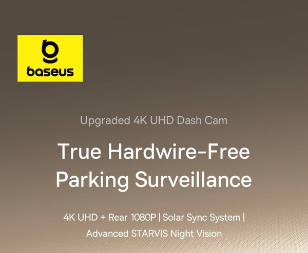 Baseus VD1 Pro 4K Dash Cam With Sony Sensor ADAS GPS WiFi6 STARVIS Night Vision - stepyours.com