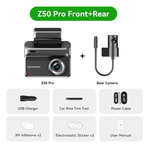 DDPAI Z50 Pro 4K UHD Dash Cam With 3 Inch IPS Display GPS ADAS Parking Monitor - stepyours.com
