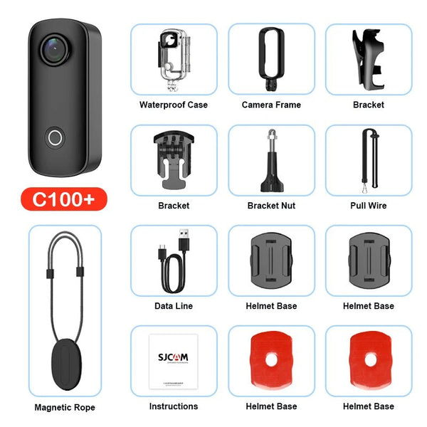 SJCAM C100 Plus Action Camera 4K30FPS 12MP Waterproof 30M WiFi - stepyours.com