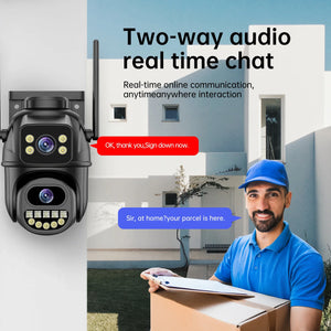 4K 8MP WiFi Surveillance Camera - AI Human Detection with Dual Lens - stepyours.com