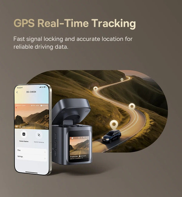 Baseus VD1 Pro 4K Dash Cam With Sony Sensor ADAS GPS WiFi6 STARVIS Night Vision - stepyours.com
