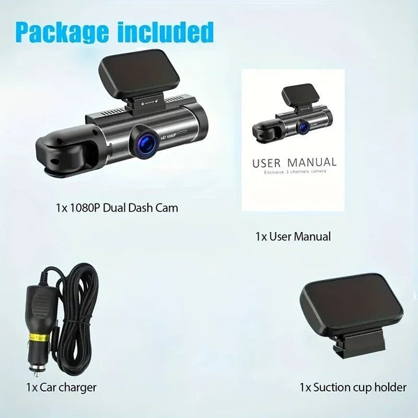 Etymoofox Dash Cam Front And Inside 3.16 - Inch 1080P G Sensor HD Night Vision - stepyours.com