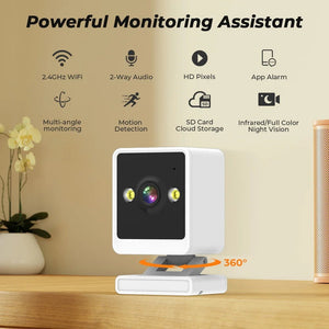 1080P Indoor WiFi Mini Camera Two Way Audio For Baby Monitor ICSEE App - stepyours.com