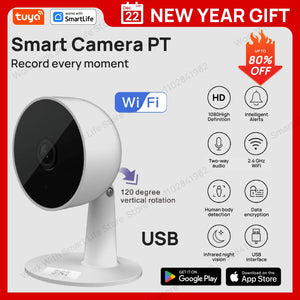 Tuya Smart 1080p WiFi Security Camera With 2 Way Audio And Motion Tracking by stepyours.com