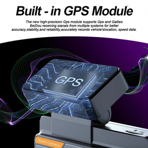 E - ACE Dash Cam 4K Dual Lens GPS WiFi 24h Parking Night Vision Rear View - stepyours.com
