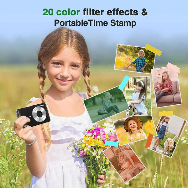 HD 1080P Kids Beginner Camera LCD 16X Zoom Compact Rechargeable - stepyours.com