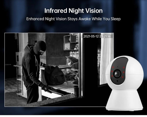 KERUI K259 5MP WiFi Indoor IP Camera With Tuya Smart App AI Tracking - stepyours.com