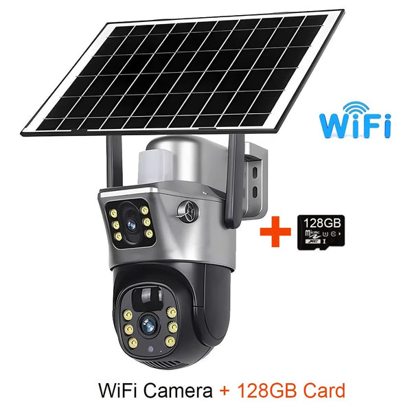 V380 Pro Solar Camera - Dual Lenses 8MP 4K 4G WiFi Night Vision - stepyours.com