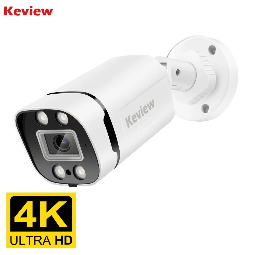 Keview 4K 8MP PoE IP Bullet Camera - Color Night Vision Outdoor Indoor CCTV - stepyours.com
