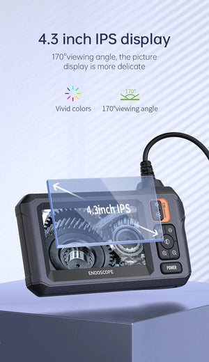 Industrial Endoscope Camera 4.3 Inch IPS Screen 1080P IP67 Waterproof Borescope - stepyours.com