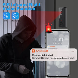 5G 2.4G 1080P WiFi Video Doorbell Dual Band Wireless Home Door Bell Tuya Smart Waterproof APP Remote Intercom Security Camera by stepyours.com