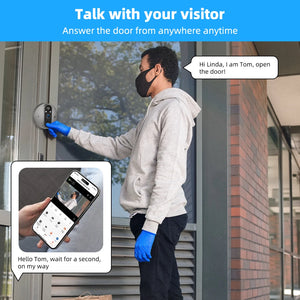 3MP WiFi Smart Tuya Peephole 5000mAh Doorbell Door Eye Camera Infrared Alexa Google Video Intercom Door Cameras Home Security by stepyours.com