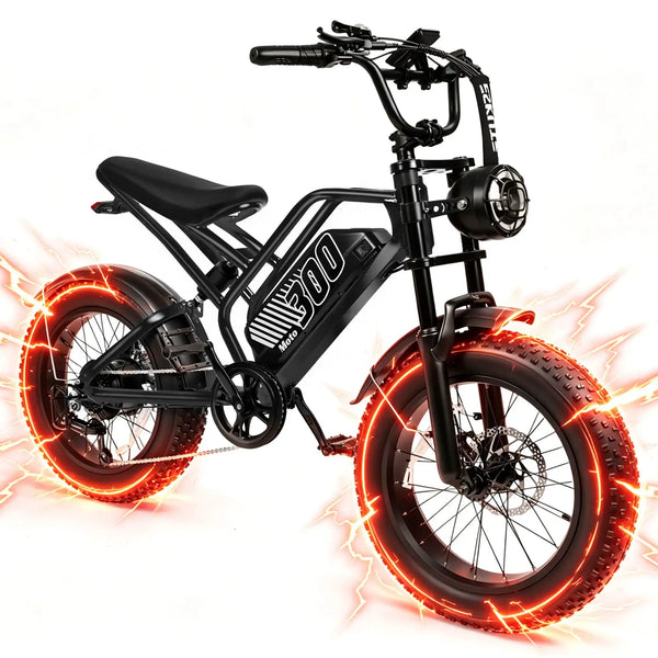 ESKUTE V300 Electric Dirt Bike, 20" Fat Tire E-Bike with 48V 20.8 Removable Battery, Off-Road Ebike Up to 30+MPH, 7-Speed Beach Snow Trail Mountain Commuter for Adult