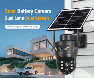 LS VISION 4G WiFi Outdoor Solar Camera - 8MP Dual Lens Night Vision Waterproof - stepyours.com