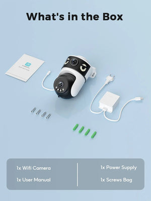 O - KAM 10MP Dual Lens PTZ WiFi Camera - AI Humanoid Detection and Auto Tracking - stepyours.com