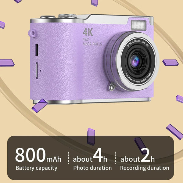Amorus 1080P Selfie Camera With 180 Degree Flip Screen Beauty Filters 48MP - stepyours.com