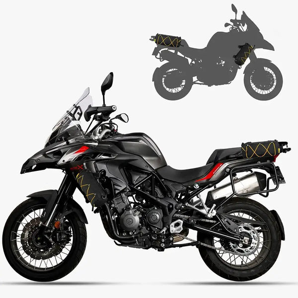 Rhinowalk Motorcycle Bumper Bag 2.4L Universal Side Bag Tail Saddle Luggage Pack Rear Seat Bag Multifunction Shoulder Bag For Ad