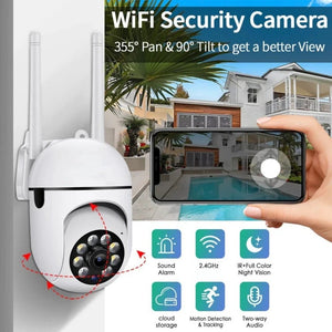 8MP WiFi Surveillance Camera PTZ IP Camera Color Night Vision AI Human Tracking - stepyours.com