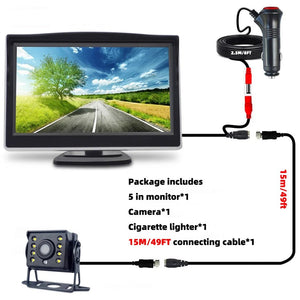 HC Rear View Backup Camera With Monitor For Truck 24V Night Vision 5 Inch Screen - stepyours.com