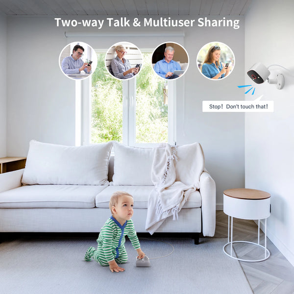 Jennov 2K Wireless Security Camera IP66 Waterproof Color Night Vision Outdoor - stepyours.com