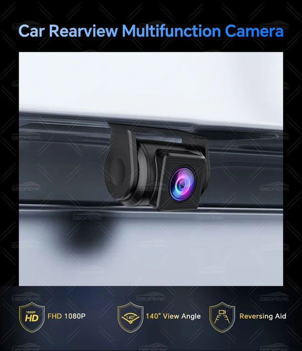 FHD 1080P Car Rear View Camera Waterproof For DVR Dashcam T30 K50 - stepyours.com