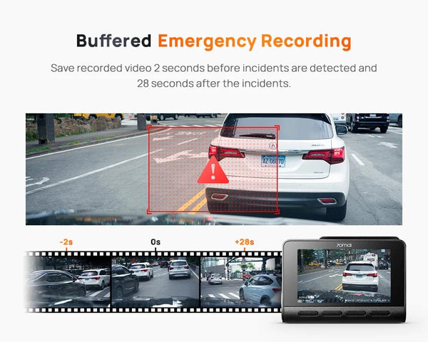 70mai 4K Dash Cam A810 Front Rear Set With 4G LTE UP04 GPS ADAS DVR - stepyours.com