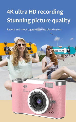 4K 48MP Digital Camera Camcorder For Kids Beginners With 2.4 Inch Screen - stepyours.com