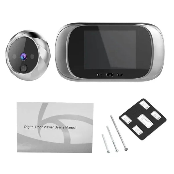 2.8 Inch Video Doorbell Peephole Camera 90 Degrees Doorbell Motion Detection Eye Digital LCD Door Monitoring Electronic Cat Eye by stepyours.com