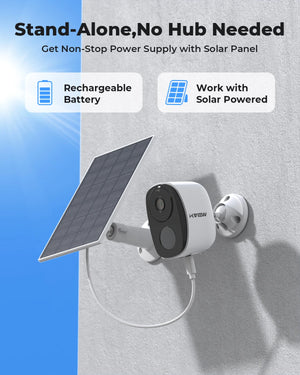 H View PIR Battery Powered Wireless Outdoor Security Camera 2K 3MP WiFi Siren - stepyours.com