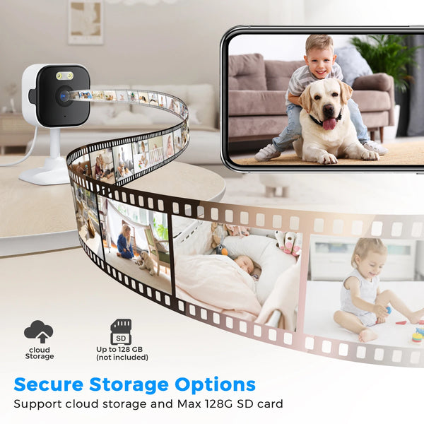 5MP HD WiFi Indoor Security Camera Featuring Night Vision and Two Way Audio - stepyours.com