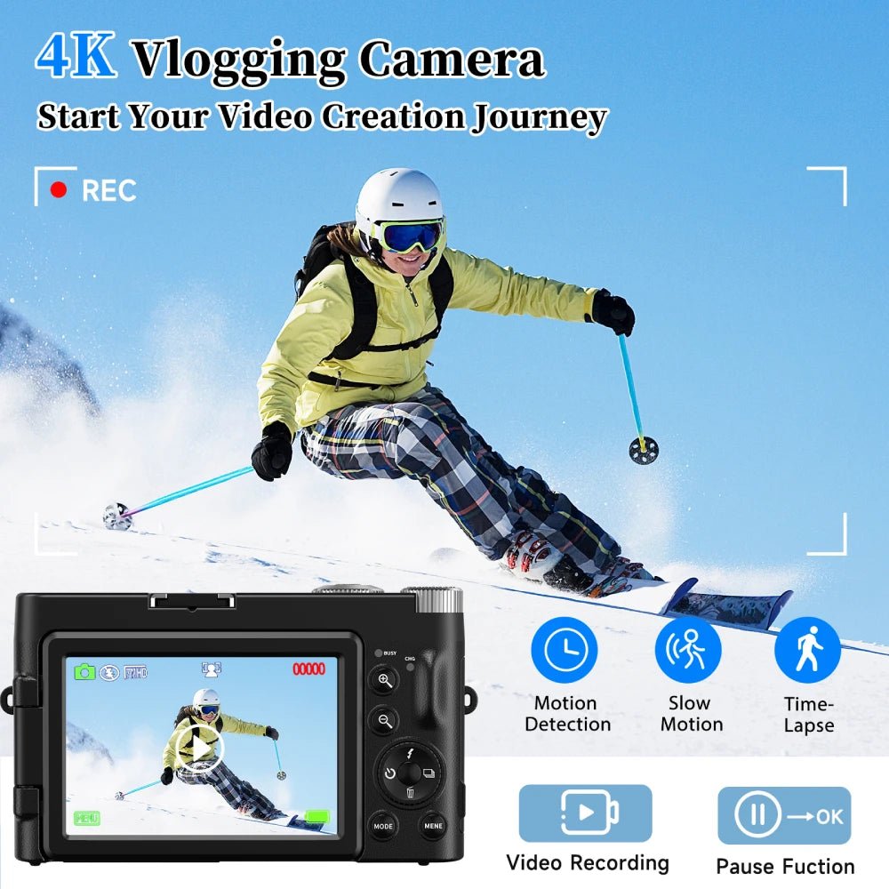 4K Digital Camera For Photography And Video Autofocus 48MP Vlogging Camera - stepyours.com