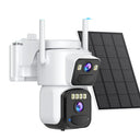 8MP Dual Lens Solar WiFi Security Camera - Color Night Vision, PIR Motion - stepyours.com