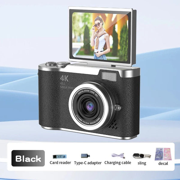 4K 48MP Digital Camera Camcorder For Kids Beginners With 2.4 Inch Screen - stepyours.com
