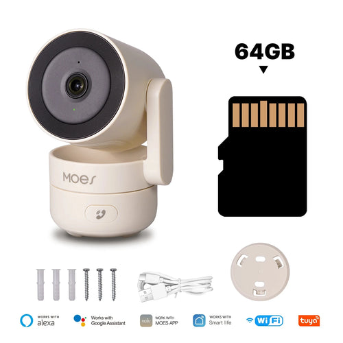 MOES Tuya WiFi Indoor Pan/Tilt Camera - 4MP HD Night Vision And Motion Alerts by stepyours.com