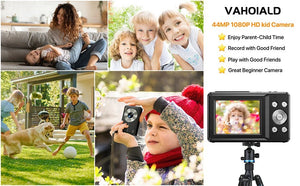 Kids Digital Camera Camcorder 16x Zoom 1080P 44MP for Beginners - stepyours.com