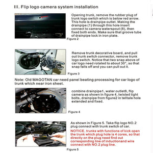 Gold Fisheye 170 Degree AHD 1080P Flip Emblem Backup Camera For VW Passat Golf - stepyours.com
