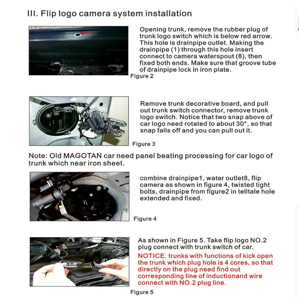 Gold Fisheye 170 Degree AHD 1080P Flip Emblem Backup Camera For VW Passat Golf - stepyours.com