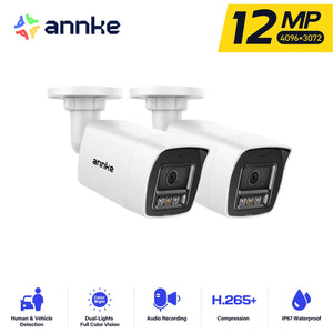 ANNKE 12MP IP67 Dual Light PoE Camera With Color Night Vision And Microphone - stepyours.com