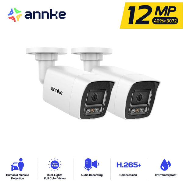 ANNKE 12MP IP67 Dual Light PoE Camera With Color Night Vision And Microphone - stepyours.com