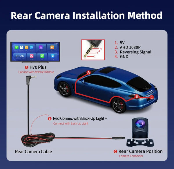 Imagebon H70 Plus 11.4 Inch 4K ADAS Dash Cam 60FPS Night Vision Dual Recording - stepyours.com