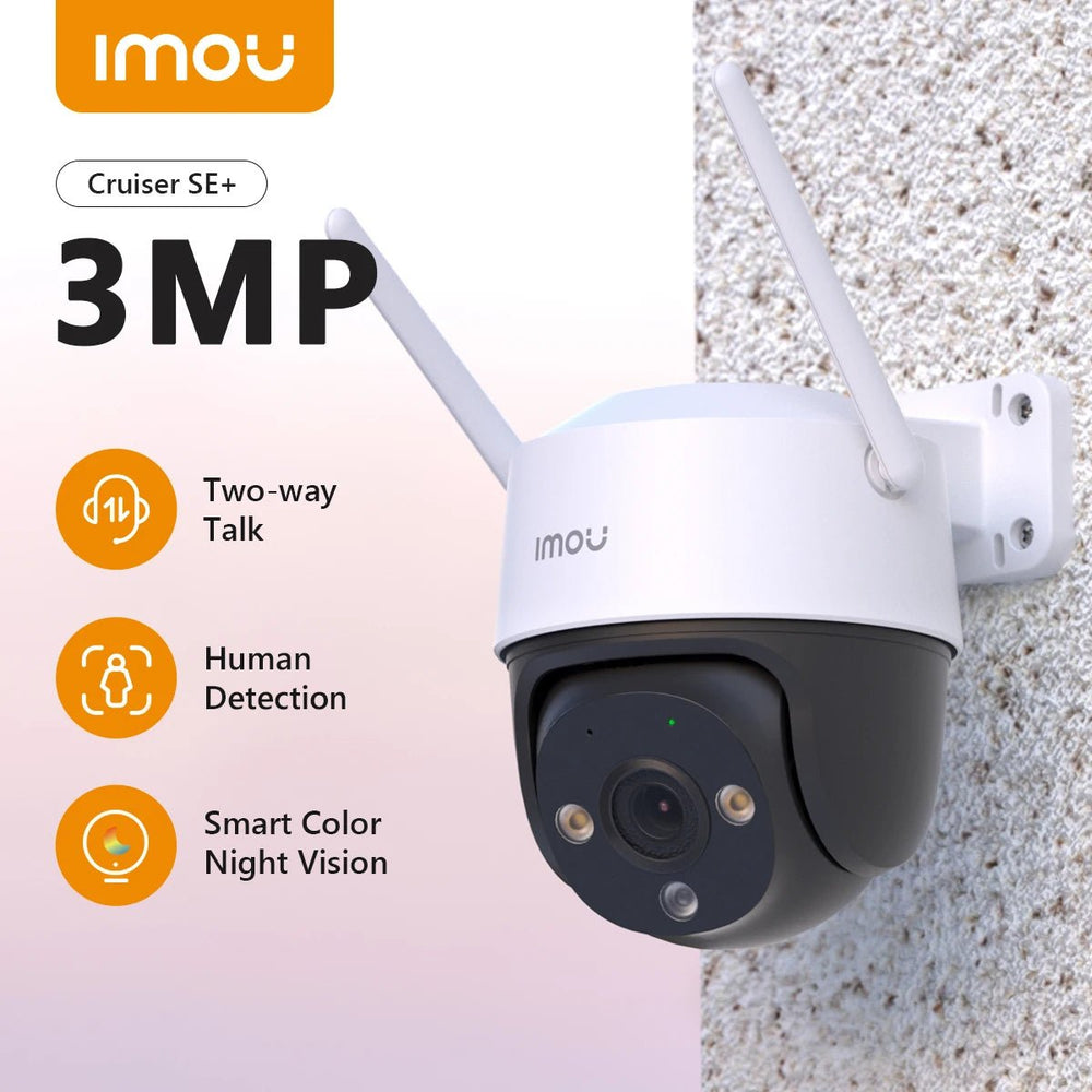 IMOU Cruiser SE Plus Outdoor PTZ WiFi Camera - Color Night Vision AI Detection - stepyours.com
