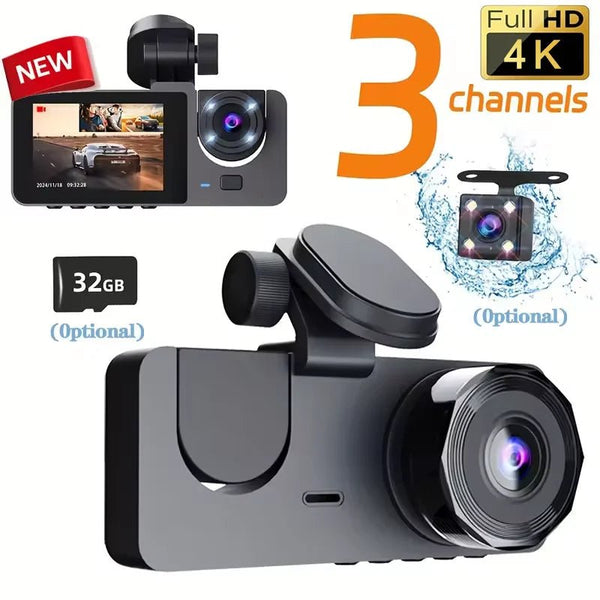 4K Dual Lens Dash Cam Car DVR With WiFi App Front Rear Night Vision - stepyours.com