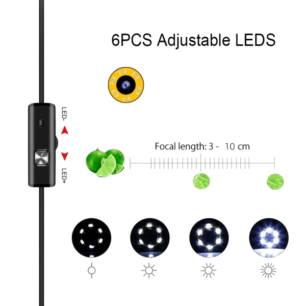 5.5mm Sewer Endoscope Type C Mini Camera For Android Compact Borescope Hooks - stepyours.com